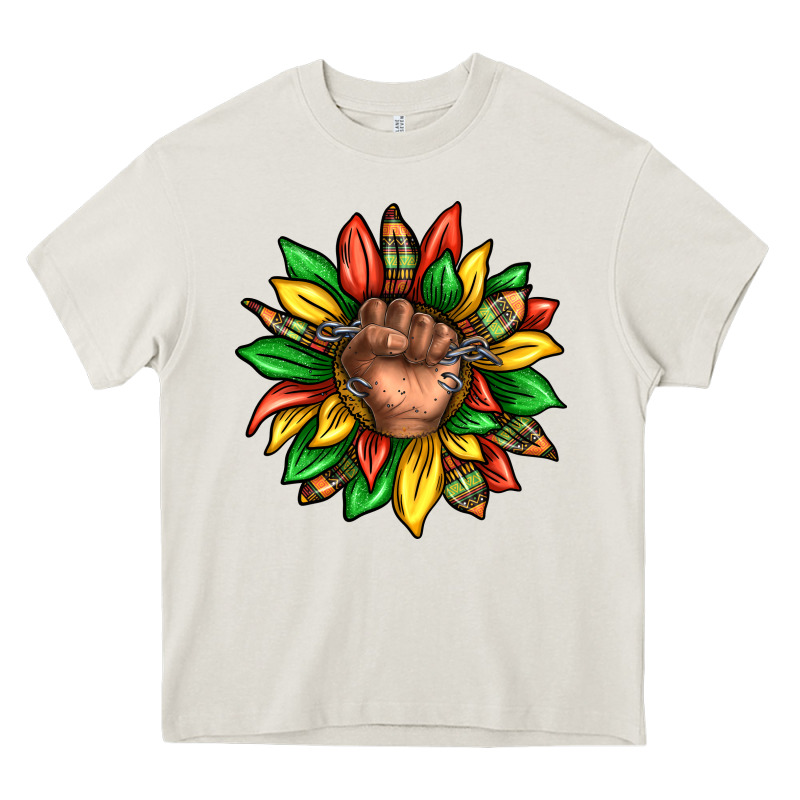 Black History Sunflower Heavy Core Tee by texasbilliewilder | Teevron