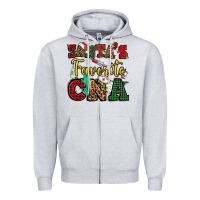 Heather Grey santas favorite cna christmas Zipper Hoodie - NancyCooperArtShop