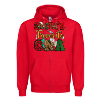 Red santas favorite cna christmas Zipper Hoodie - NancyCooperArtShop