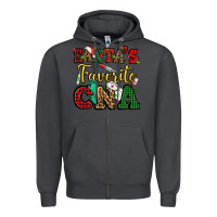 Smoke santas favorite cna christmas Zipper Hoodie - NancyCooperArtShop
