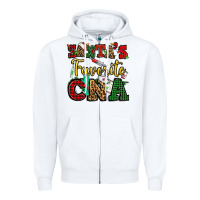 White santas favorite cna christmas Zipper Hoodie - NancyCooperArtShop