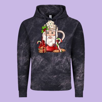 Santa Coffee Vintage Hoodie Designed By Jahusdesignshop
