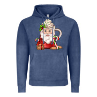 Vintage Denim santa coffee Vintage Hoodie - JahusDesignShop