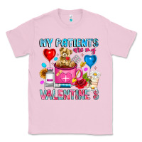 Bubblegum Pink My Patients is Valentines Classic Tee - CowhideDigitalArt