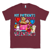 Burgundy My Patients is Valentines Classic Tee - CowhideDigitalArt
