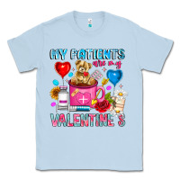 Dusty Blue My Patients is Valentines Classic Tee - CowhideDigitalArt