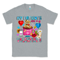 Heather Grey My Patients is Valentines Classic Tee - CowhideDigitalArt