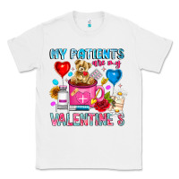 White My Patients is Valentines Classic Tee - CowhideDigitalArt