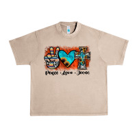 French Oak peace love jesus Urban Heavy Tee - JahusDesignShop