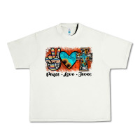Pistachio peace love jesus Urban Heavy Tee - JahusDesignShop