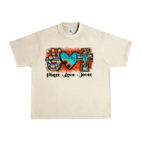 Sandshell peace love jesus Urban Heavy Tee - JahusDesignShop