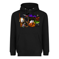Black Halloween Nurse Heavyweight Hoodie - LillyAllenDesigns