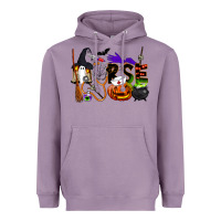 Lavender Halloween Nurse Heavyweight Hoodie - LillyAllenDesigns