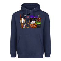 Navy Halloween Nurse Heavyweight Hoodie - LillyAllenDesigns