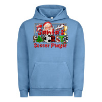 Pigment Pebble Blue santas favorite soccer player Urban Hoodie - CowGirlArtShop