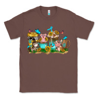 Chestnut farm cute animals with sunflower coffee cups Classic Tee - NancyCooperArtShop
