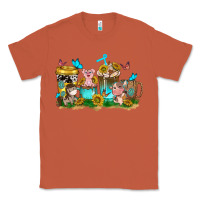 Copper farm cute animals with sunflower coffee cups Classic Tee - NancyCooperArtShop