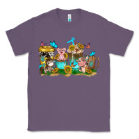 Lavender farm cute animals with sunflower coffee cups Classic Tee - NancyCooperArtShop