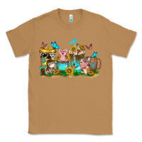 Toasted Coconut farm cute animals with sunflower coffee cups Classic Tee - NancyCooperArtShop