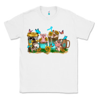 White farm cute animals with sunflower coffee cups Classic Tee - NancyCooperArtShop
