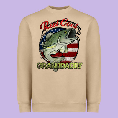 Reel Cool Granddaddy Fishing Heavyweight Sweatshirt Designed By Jasminsmagicworld