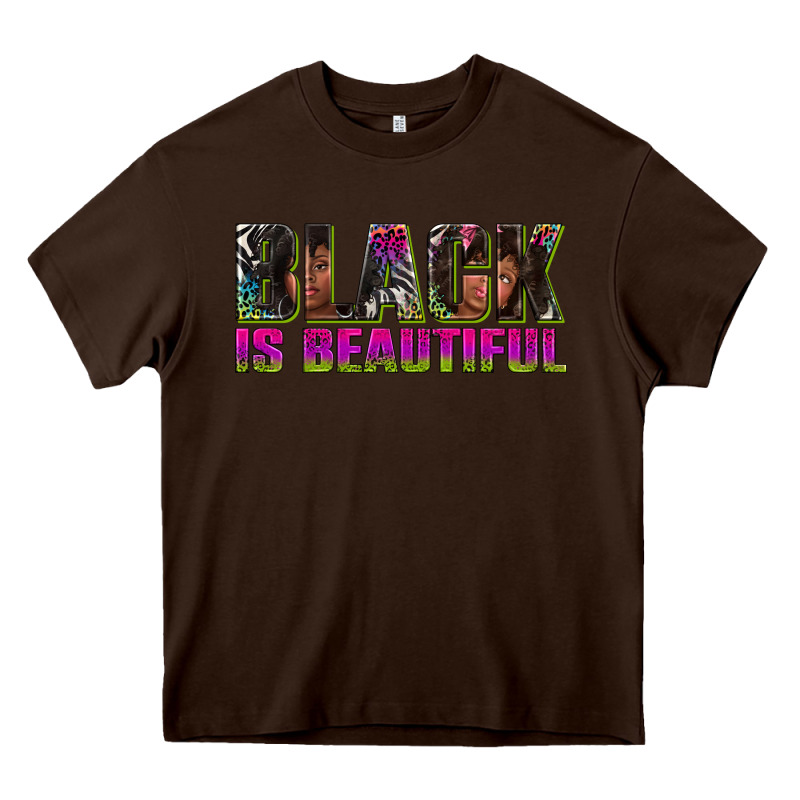Black Is Beautiful Neon Heavy Core Tee by texasbilliewilder | Teevron