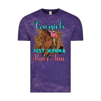 Cloud Purple cowgirls just wanna have fun Vintage Tee - Artiststas