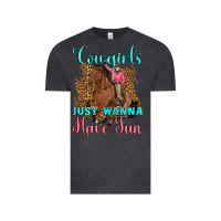 Vintage Black cowgirls just wanna have fun Vintage Tee - Artiststas
