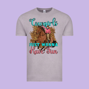 Cowgirls Just Wanna Have Fun Vintage Tee Designed By Artiststas
