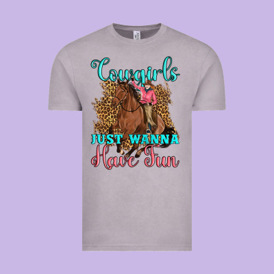 Cowgirls Just Wanna Have Fun Vintage Tee Designed By Artiststas