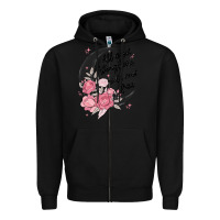 Black all good things are wild and free Zipper Hoodie - MaliasSmallBusiness