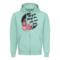 Seafoam all good things are wild and free Zipper Hoodie - MaliasSmallBusiness