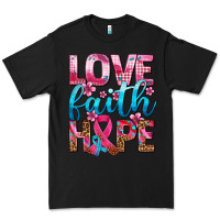 Black love faith hope with cancer ribbon  ado Premium Tee - AdoDesignShop