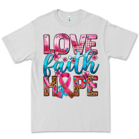 Dove Grey love faith hope with cancer ribbon  ado Premium Tee - AdoDesignShop
