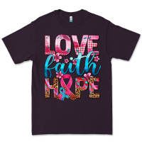 Plum love faith hope with cancer ribbon  ado Premium Tee - AdoDesignShop