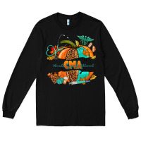 Black cma pumpkin nurse Long Sleeve Tee - NancyCooperArtShop