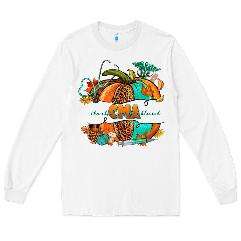Cma Pumpkin Nurse Long Sleeve Tee by NancyCooperArtShop | Teevron