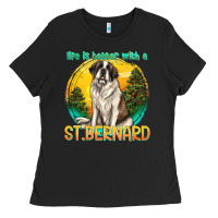 Black life is better with a st.bernard Ladies Tee - texasbilliewilder