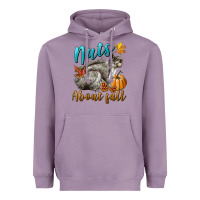 Lavender Nuts About Fall Squirrel Heavyweight Hoodie - LillyAllenDesigns