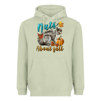 Matcha Nuts About Fall Squirrel Heavyweight Hoodie - LillyAllenDesigns