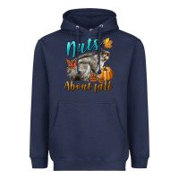 Navy Nuts About Fall Squirrel Heavyweight Hoodie - LillyAllenDesigns