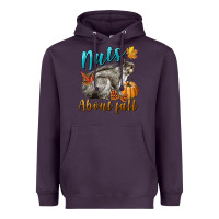 Plum Nuts About Fall Squirrel Heavyweight Hoodie - LillyAllenDesigns