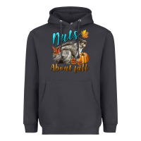 Smoke Nuts About Fall Squirrel Heavyweight Hoodie - LillyAllenDesigns