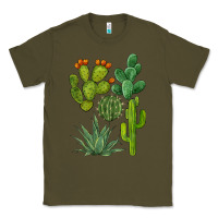 Army Green watercolor cactus bundle preview Classic Tee - BarkalooDesign