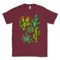 Burgundy watercolor cactus bundle preview Classic Tee - BarkalooDesign