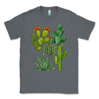 Charcoal Heather watercolor cactus bundle preview Classic Tee - BarkalooDesign