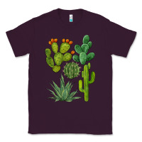 Plum watercolor cactus bundle preview Classic Tee - BarkalooDesign