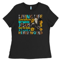 Black living life somewhere between jesus Ladies Tee - texasbilliewilder