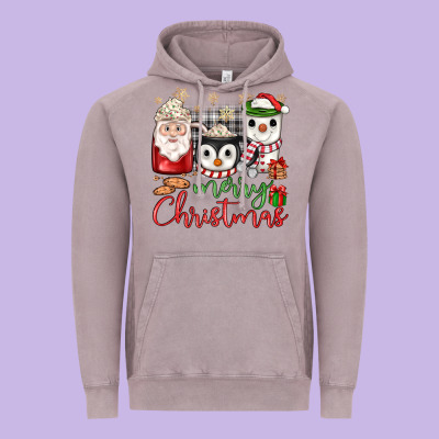 Merry Christmas Coffee Vintage Hoodie Designed By Jahusdesignshop