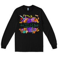 Black halloween nurse pumpkin Long Sleeve Tee - NancyCooperArtShop